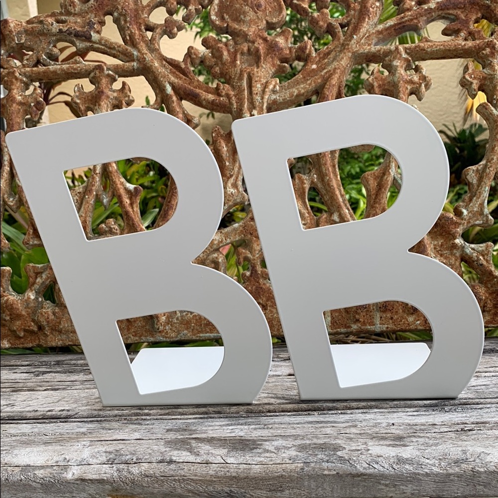 Vintage White Metal 90’s IKEA- “Billy” Bookends